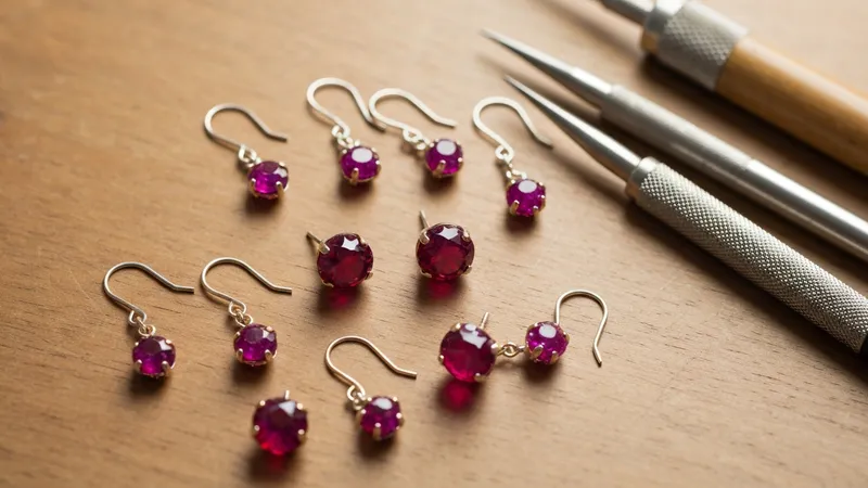 Boucles d'oreilles rubis artisanales : l'unicité à portée de main