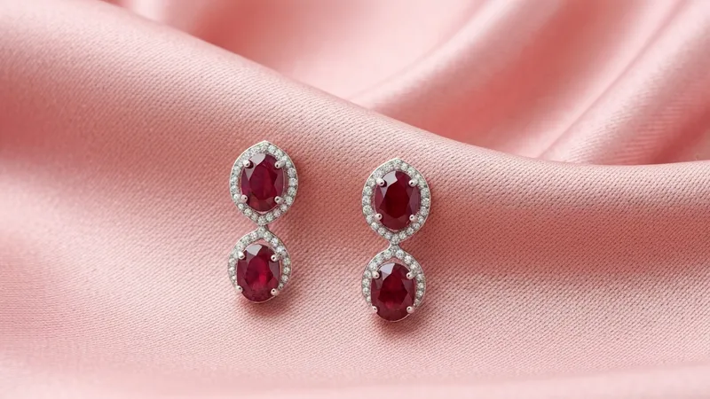 Boucles d'oreilles rubis minimalistes : moins c'est plus
