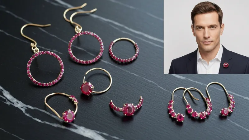 Boucles d'oreilles rubis pour hommes : une sélection moderne