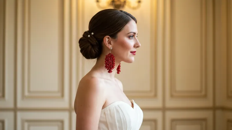Boucles d'oreilles rubis pour mariages : un choix romantique