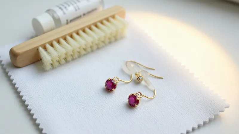 Entretien quotidien des boucles d'oreilles rubis