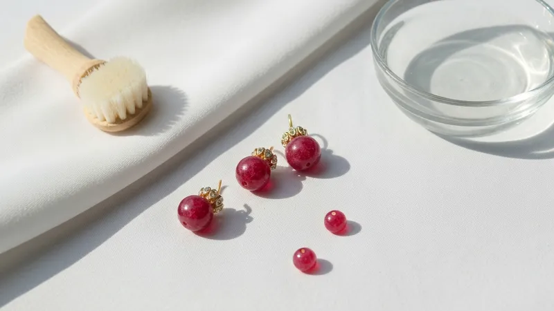 Nettoyage des boucles d'oreilles rubis : astuces efficaces