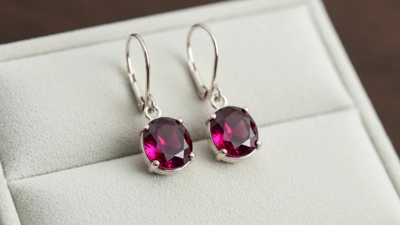 Or blanc et rubis : élégance moderne